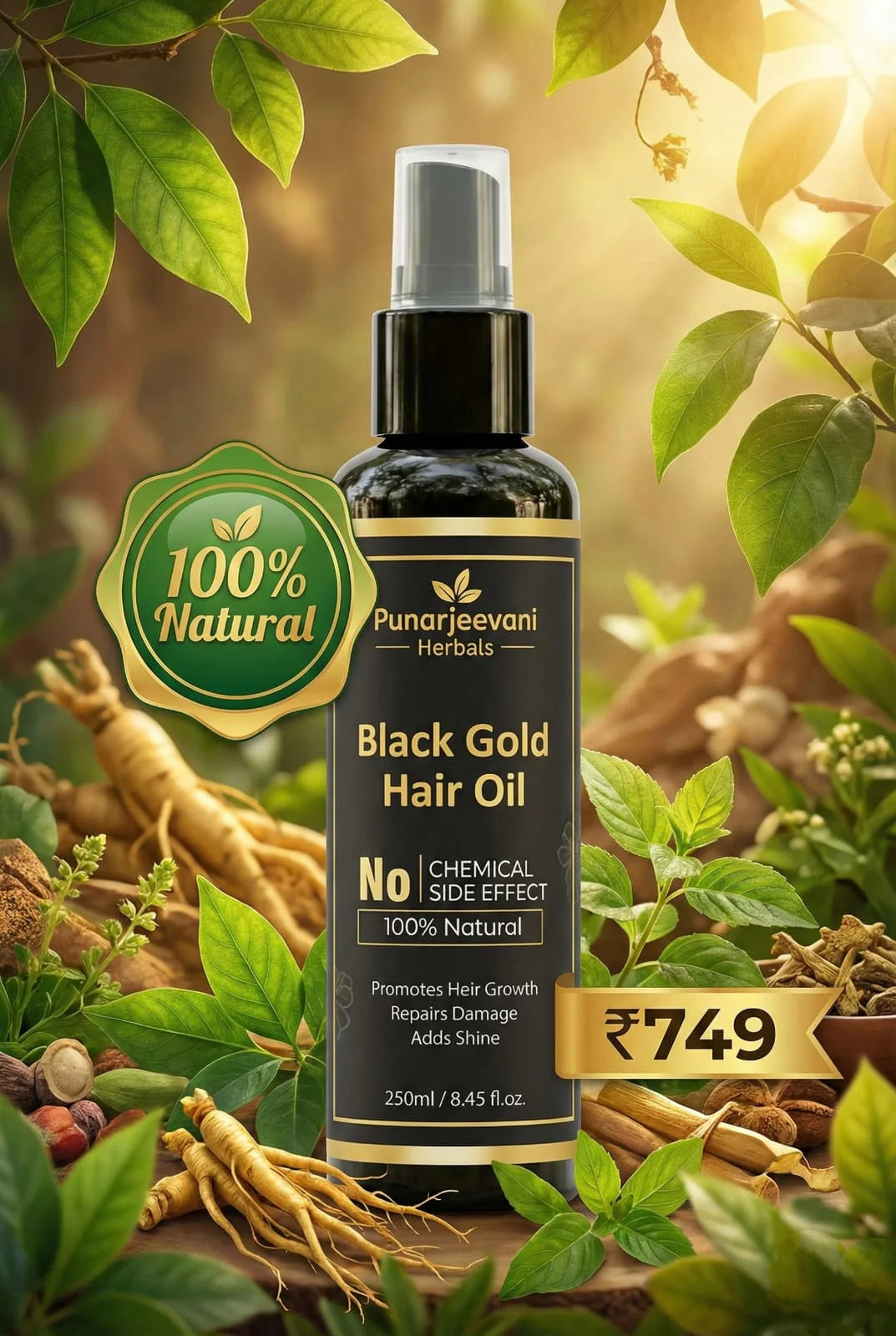 Black Gold Hair Oil-100% Effective Hair Oil