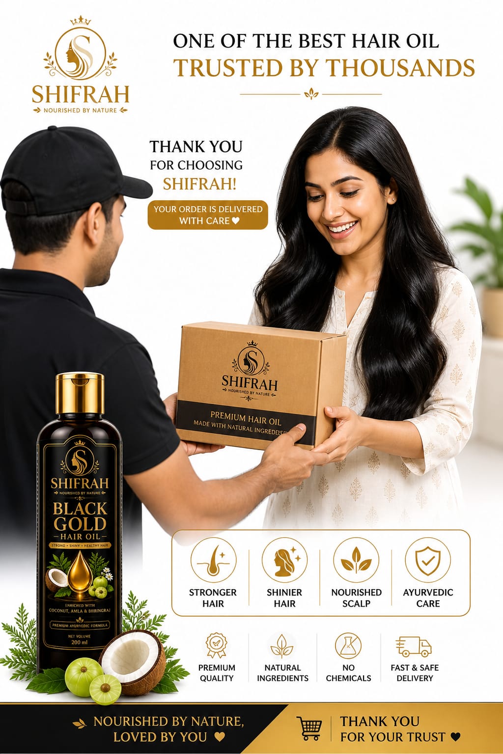Black Gold Hair Oil-100% Effective Hair Oil
