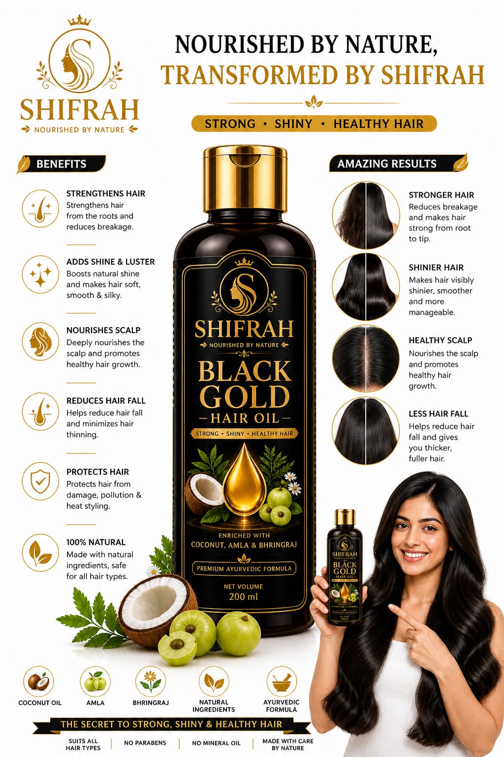 Black Gold Hair Oil-100% Effective Hair Oil